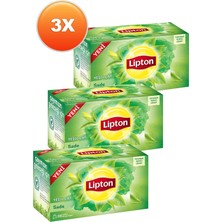 Lipton Sade Yeşil Bardak Poşet Çay 20 x 2 Gr. Üçlü Set