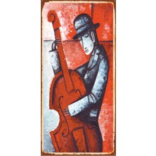 Hayat Poster Müzisyen Mini Retro Ahşap Poster