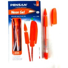 Pensan Neon Jel Tükenmez Kalem 1 mm 12'li Turuncu