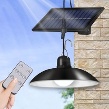 MBW Uzaktan Kumandalı Güneş Enerjili Su Geçirmez LED Parlak Retro Lamba - Siyah (Yurt Dışından)