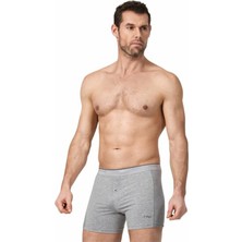 Namaldı 3 Adet Gri Renk Düğmeli Likralı Boxer