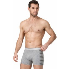 Namaldı 6 Adet Gri Renk Likralı Boxer