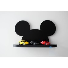 Dfn Wood Micky Mouse Şekilli Raf Kitaplık Duvar Rafı Çocuk Odası Raf