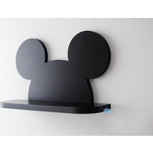 Dfn Wood Micky Mouse Şekilli Raf Kitaplık Duvar Rafı Çocuk Odası Raf