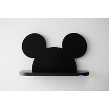 Dfn Wood Micky Mouse Şekilli Raf Kitaplık Duvar Rafı Çocuk Odası Raf