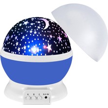 MBW LEDli Yıldız Yansımalı Gece Işığı Projektör - Mavi (Yurt Dışından)