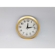 Nurtakı Gold Altın Sarısı Analog Ofis Mini Boy Duvar Saati