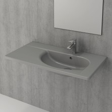 Bocchi 1020-006-0326 Taormina Arch Etajerli Lavabo 86 cm - Mat Gri