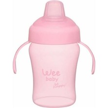 Wee Baby Akıtmaz Kulplu Bardak Pembe 240 ml 6+ Ay Bebekler İçin Ergonomik Tasarım