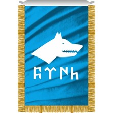 Rekbay Göktürk Flaması Bayrağı Saçaklı 100 x 150 cm