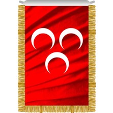 Rekbay Üç Hilal Bayrağı Saçaklı 100 x 150 cm Kırmızı