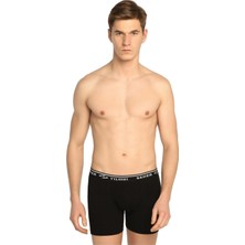 Seher Yıldızı Erkek Siyah Likralı Seher Boxer 1'Li Paket