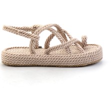 Bambi Krem Kadın Sandalet K05787020476