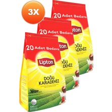 Lipton Doğu Karadeniz Demlik Poşet Çay 120 x 3,2 Gr. Üçlü Set