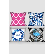 Cango Home 4'lü Kırlent Kılıfı Seti - 43X43 cm - 020