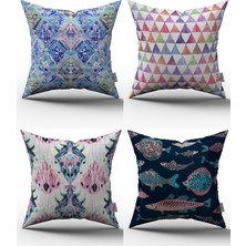 Cango Home 4'lü Kırlent Kılıfı Seti - 43X43 cm - 068