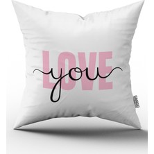 Cango Home Love You Dijital Baskılı Kırlent Kılıfı CGH338