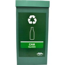 Gediz Plastik Ihsan Geri Dönüşüm Kutusu Sıfır Atık Kutusu Yeşil