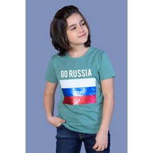 Toontoy Kids Erkek Çocuk Go Russia Nakışlı T-Shirt