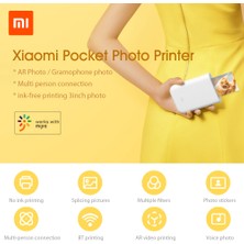 Xiaomi Zink Taşınabilir Fotoğraf Cep Yazıcı Ar Yazıcı (Yurt Dışından)