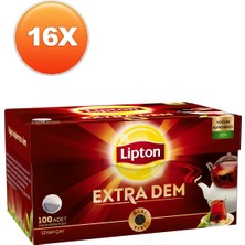 Lipton Extra Dem Demlik Poşet Çay 100 x 3,2 gr - 16'lı Set