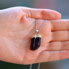Taş Sandığı Siyah Turmalin Taşı Kolye