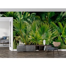 Özel Duvarlar Amazon Ağaçları ve Yaprakları Tropikal Duvar Kağıdı