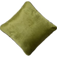 Ju Yaratıcı Tasarım Biyeli Kırlent Yastık Kılıfı 2 Adet 45X45 2 Adet 50X30 Haki