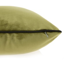 Ju Yaratıcı Tasarım Biyeli Kırlent Yastık Kılıfı 2 Adet 45X45 2 Adet 50X30 Haki