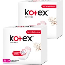 Kotex Normal Günlük Parfümsüz Ped 56'lı 2'li Set