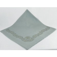 Mom Collection Taşlı Lüx Eşarp Gri Şal Desen