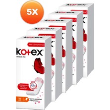 Kotex Ince Günlük Parfümsüz Ped 18'li 5'li Set