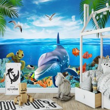 Eko Dekor 3D Akvaryum Çocuk Odası Duvar Kağıdı Vinil