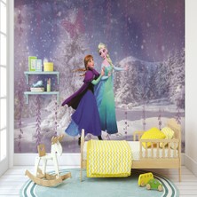 Eko Dekor 3D Elsa Karlar Ülkesi Tasarım Çocuk Odası Duvar Kağıdı  Kanvas Tek Parca