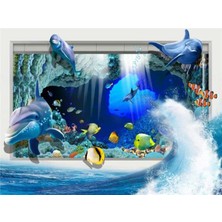 Eko Dekor Akvaryum Görseli Çocuk Odası 3D Duvar Kağıdı Vinil