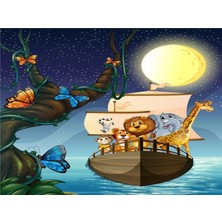 Eko Dekor Aslan ve Arkadaşları Tatilde Duvar Kağıdı Vinil