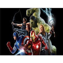 Eko Dekor Avengers Çocuk Odası Duvar Kağıdı  Kanvas Tek Parca