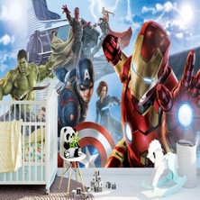 Eko Dekor Avengers Çocuk Odası Duvar Kağıdı  Kanvas Tek Parca