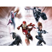 Eko Dekor Avengers Çocuk Odası Duvar Kağıdı  Kanvas Tek Parca