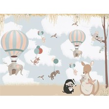 Eko Dekor Balon Görseli Çocuk Odası Duvar Kağıdı  Kanvas Tek Parca