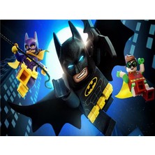 Eko Dekor Batman LEGO Çocuk Odası Duvar Kağıdı  Kanvas Tek Parca