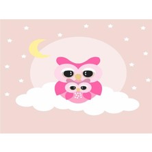 Eko Dekor Baykuş Ailesi Çocuk Odası Duvar Kağıdı Vinil