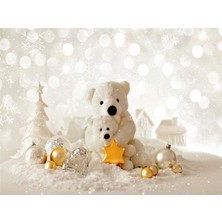 Eko Dekor Beyaz Ayıcık Çocuk Odası Duvar Kağıdı Vinil