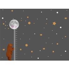 Eko Dekor Boy Ölçer Ayıcıklı Çocuk Odası Duvar Kağıdı  Kanvas Tek Parca