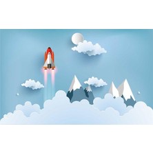 Eko Dekor Bulut Desenli Çocuk Odası Duvar Kağıdı Vinil