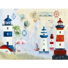 Eko Dekor Deniz Feneri Çocuk Odası Duvar Kağıdı Vinil
