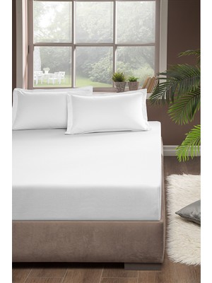 Pierre Cardin Penye Lastikli Çarşaf Çift Kişilik 160X200 cm Beyaz