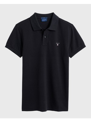 Gant Erkek Siyah Slim Fit Pique Polo 2202.5