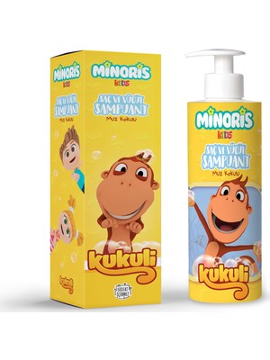 Minoris Kids. Kukuli. Organik Saç ve Vucut Şampuanı. Muz Kokulu