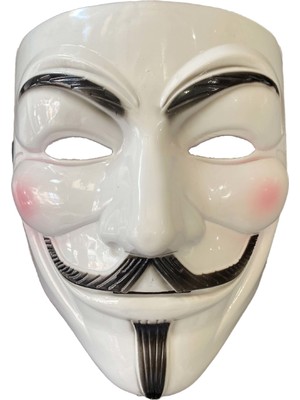 Niyet Karakter Maske - Vendetta Maske - V For Vendetta - Beyaz